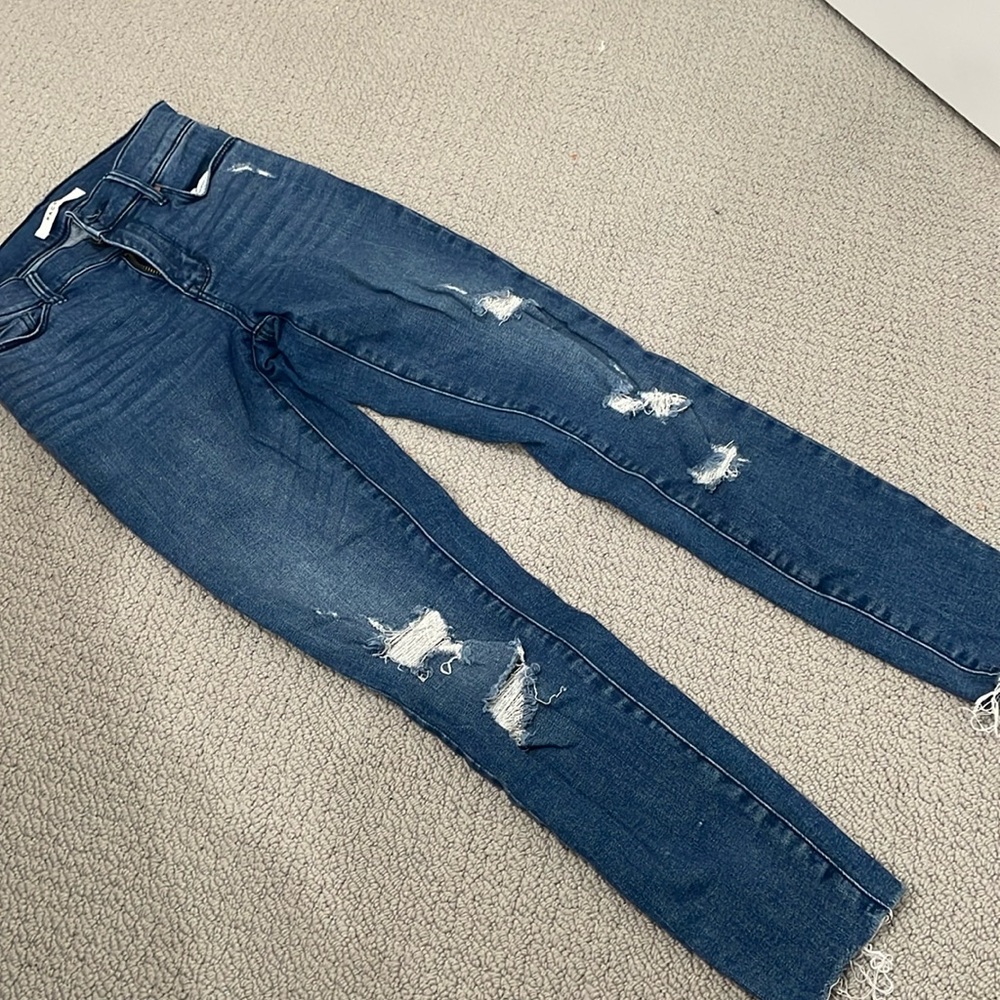 high rise skinny jeans ripped pacsun